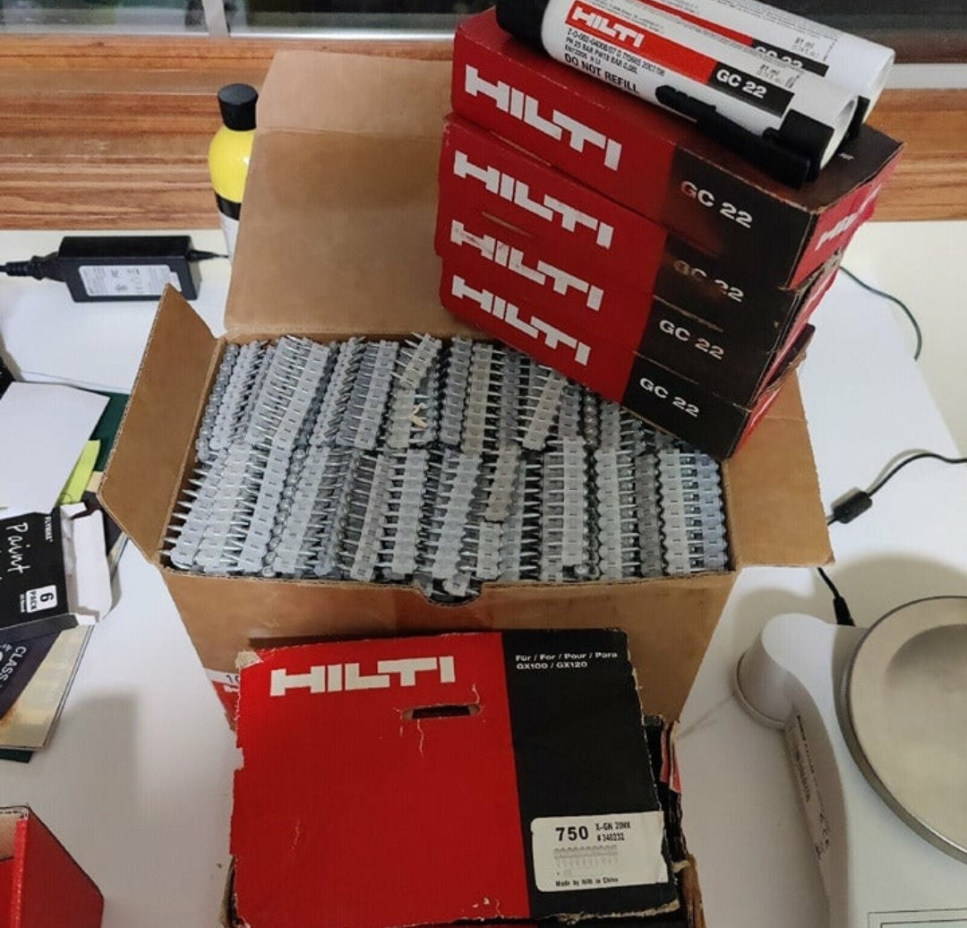 (10,000PCS.) Hilti X-GN 20MX 3/4" Nails, TO STEEL
