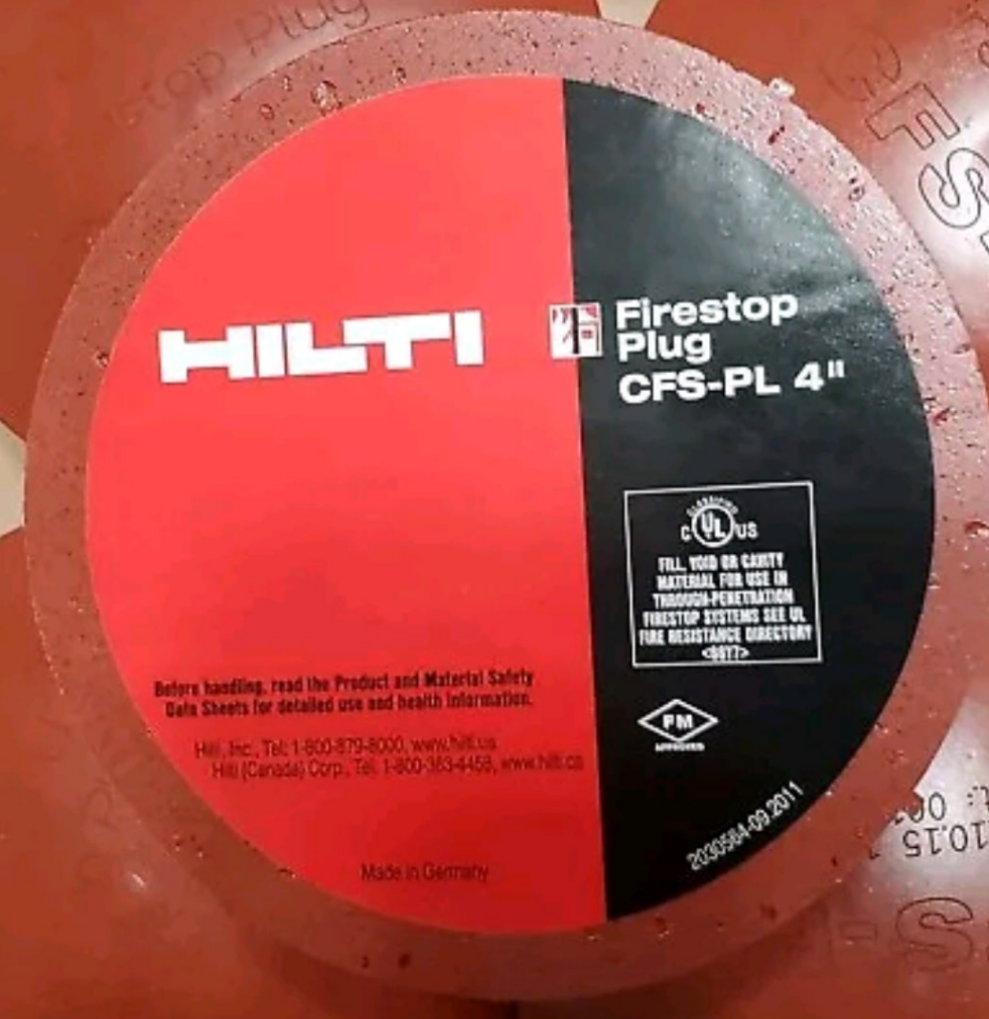 (1pcs.) Hilti CFS-PL 4" FIRESTOP PLUG FAST FREE SHIPPING