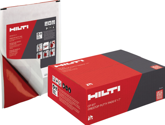 Hilti CP 617 Firestop Putty Pad 6" x 7" (case of 20) #309760